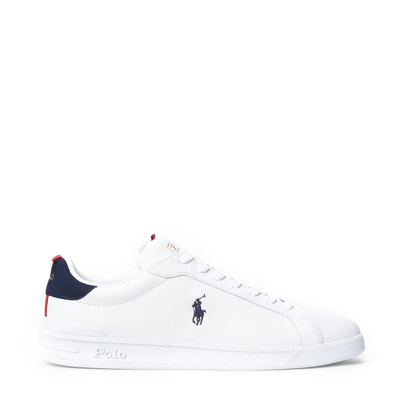 Polo Ralph Lauren Heritage Court II Leather Trainer White / Navy / Red