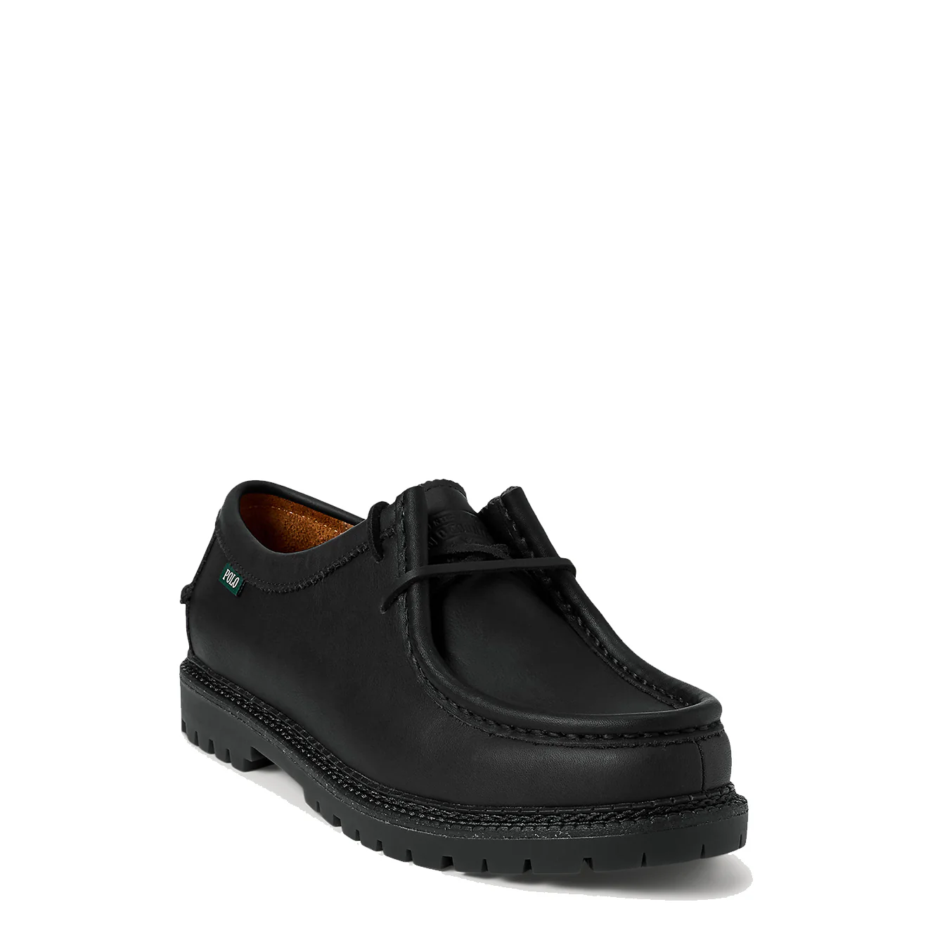 Polo Ralph Lauren Jett Lug-Sole Leather Moc-Toe Shoe Black - Image 2