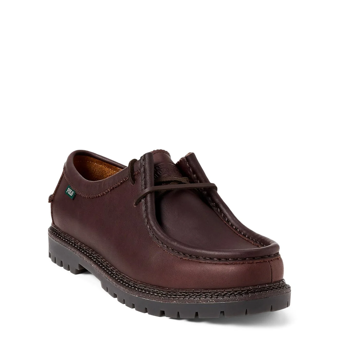 Polo Ralph Lauren Jett Lug-Sole Leather Moc-Toe Shoe Dark Brown - Image 2