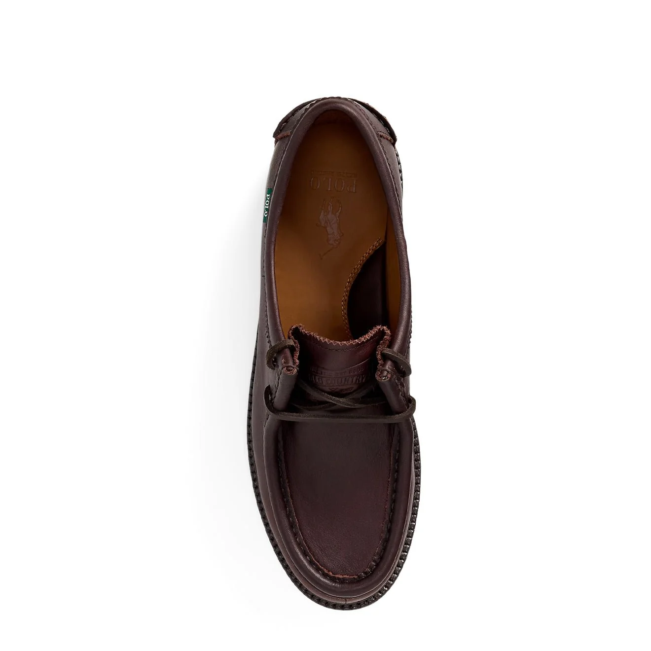 Polo Ralph Lauren Jett Lug-Sole Leather Moc-Toe Shoe Dark Brown - Image 4