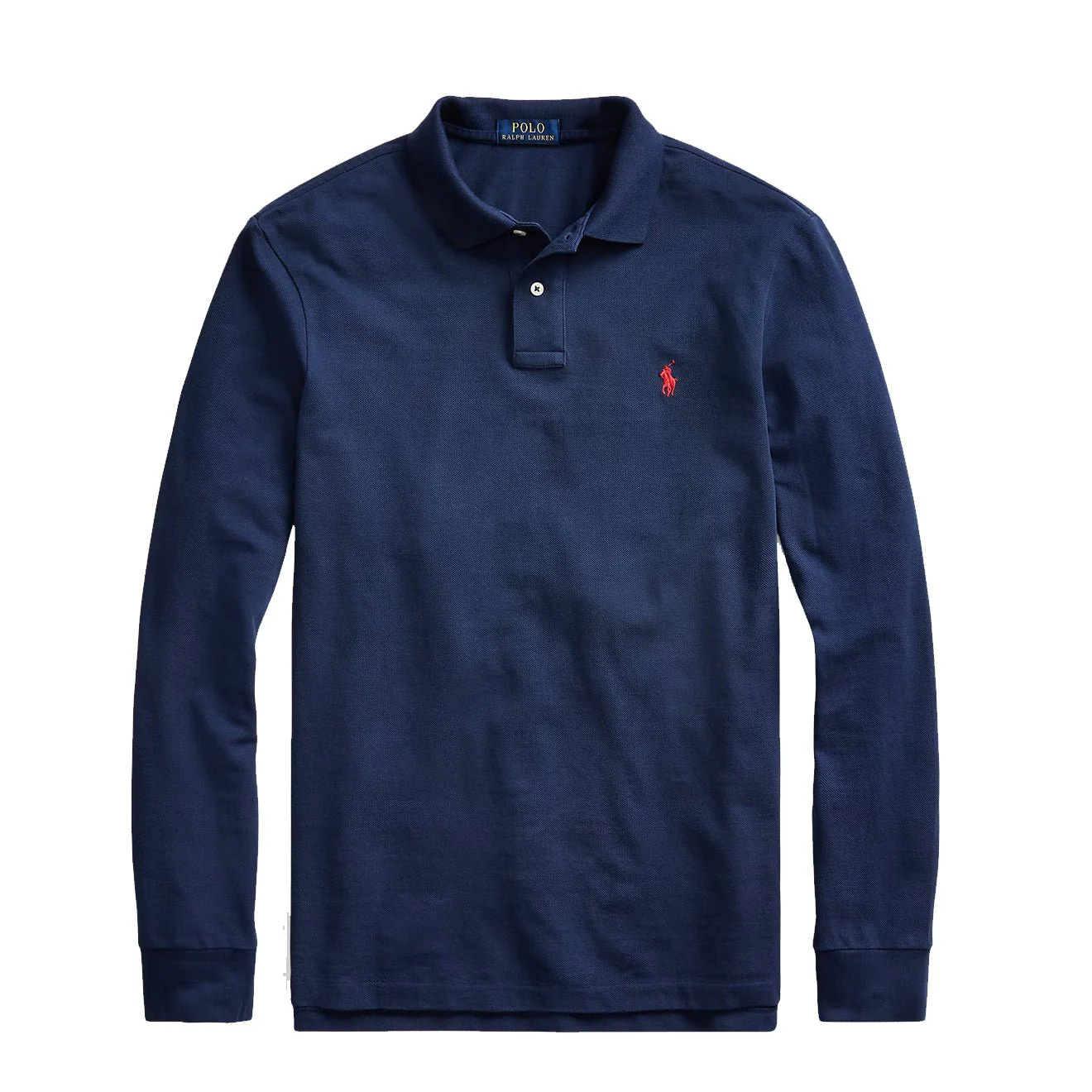 Polo Ralph Lauren L/S Custom Slim Fit Polo Shirt Newport Navy