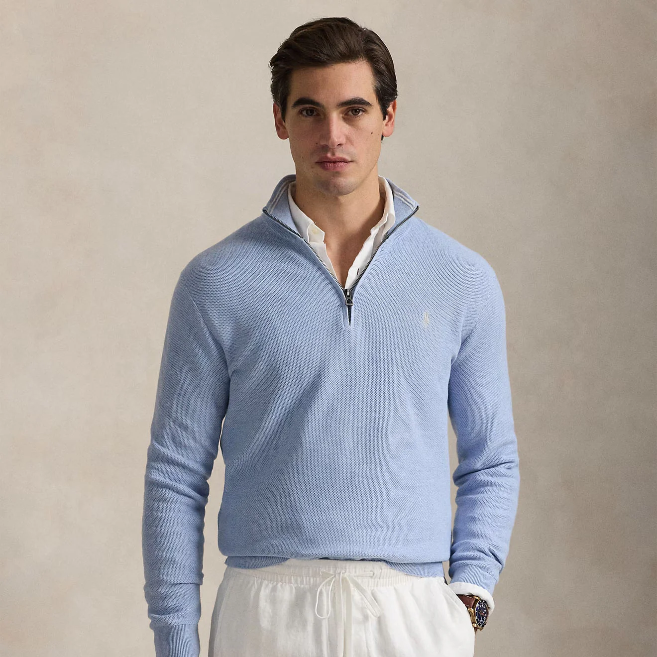 Polo Ralph Lauren Long Sleeve Pullover Standard Blue Hyacinth Heather - Image 2
