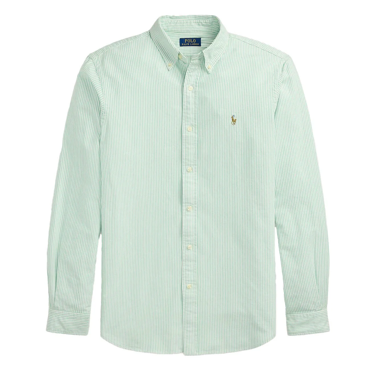 Polo Ralph Lauren Long Sleeve Sport Shirt Custom F Summer Emerald / White