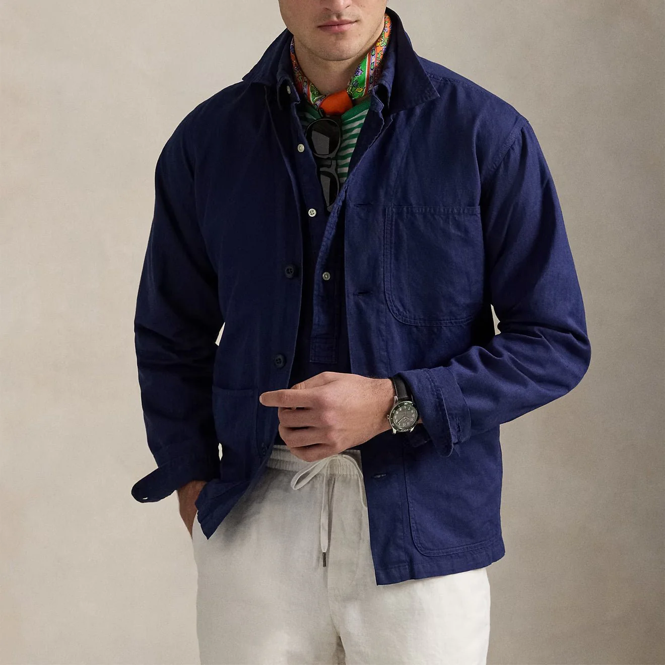 Polo Ralph Lauren Long Sleeve Sport Shirt Newport Navy - Image 3