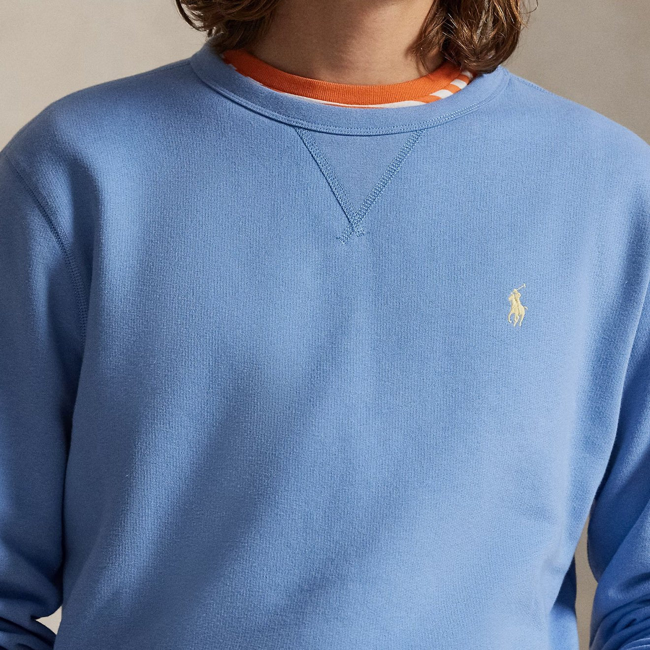 Polo Ralph Lauren Loopback Fleece Sweatshirt Bristol Blue - Image 4