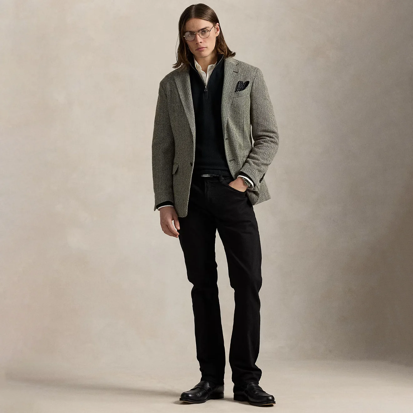 Polo Ralph Lauren Mesh-Knit Cotton Quarter-Zip Sweater Polo Black / Tonal PP - Image 4