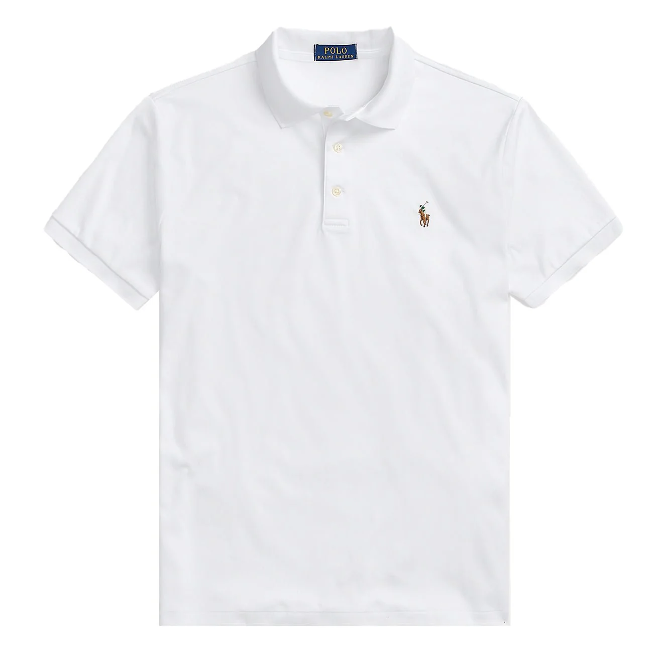 Polo Ralph Lauren Pima Cotton SS Polo Shirt Slim Fit White