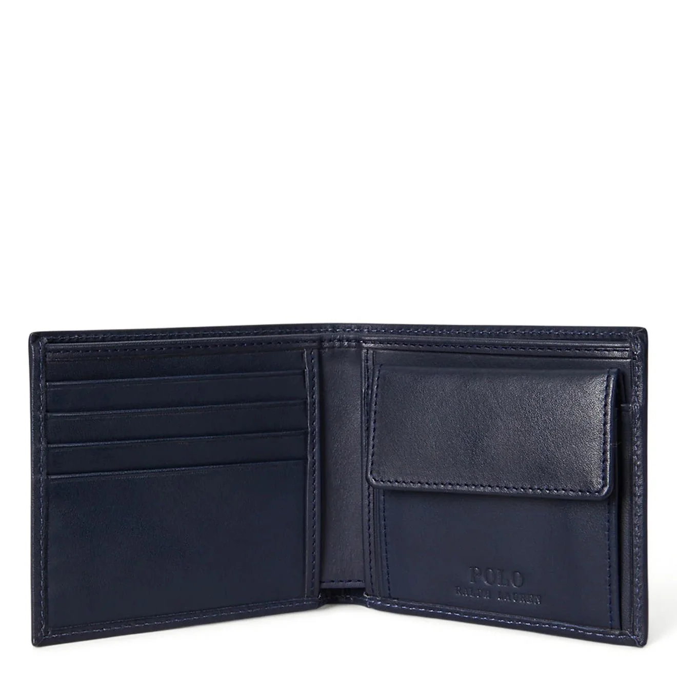 Polo Ralph Lauren Polo Bear Leather Billfold Coin Wallet Newport Navy - Image 2