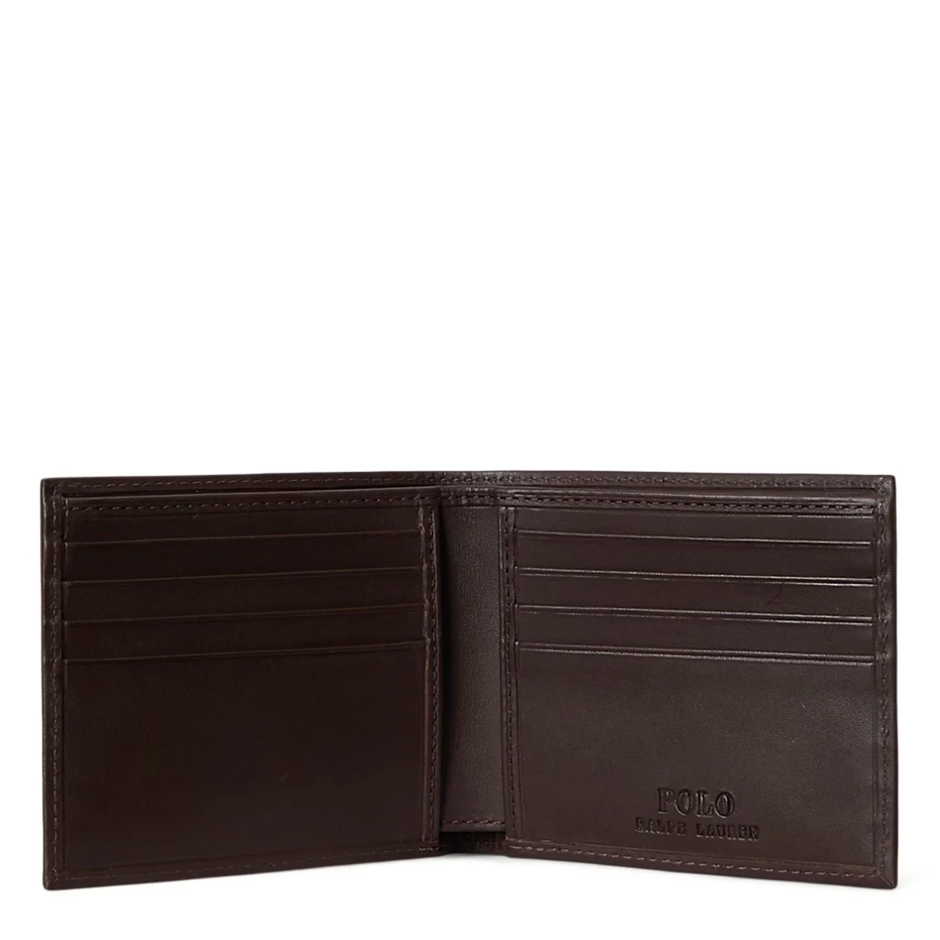 Polo Ralph Lauren Polo Bear Leather Billfold Wallet Dark Brown - Image 2
