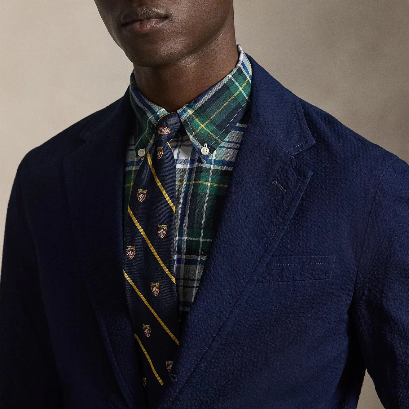 Polo Ralph Lauren Polo Soft Modern-Fit Seersucker Jacket Indigo - Image 4
