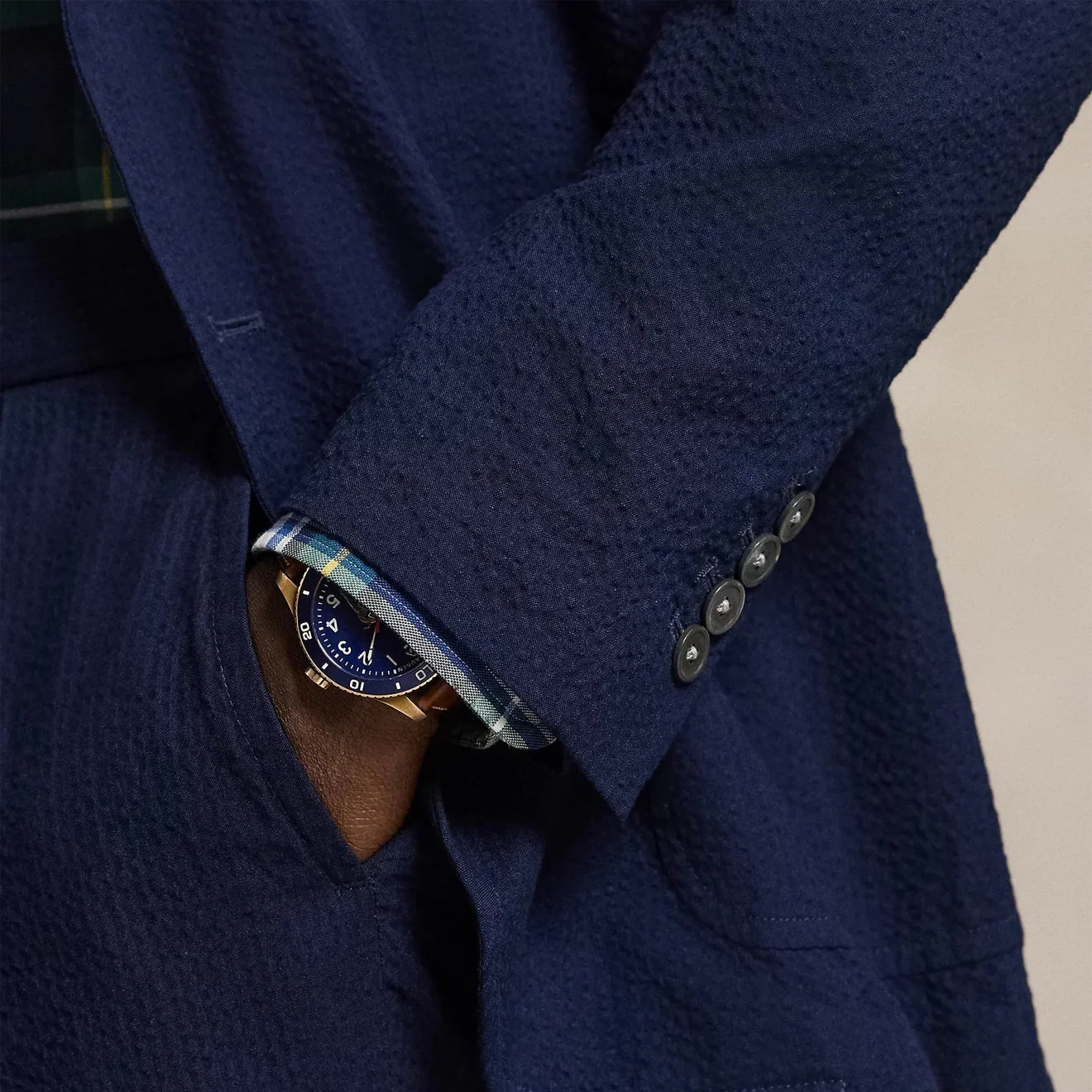 Polo Ralph Lauren Polo Soft Modern-Fit Seersucker Jacket Indigo - Image 5