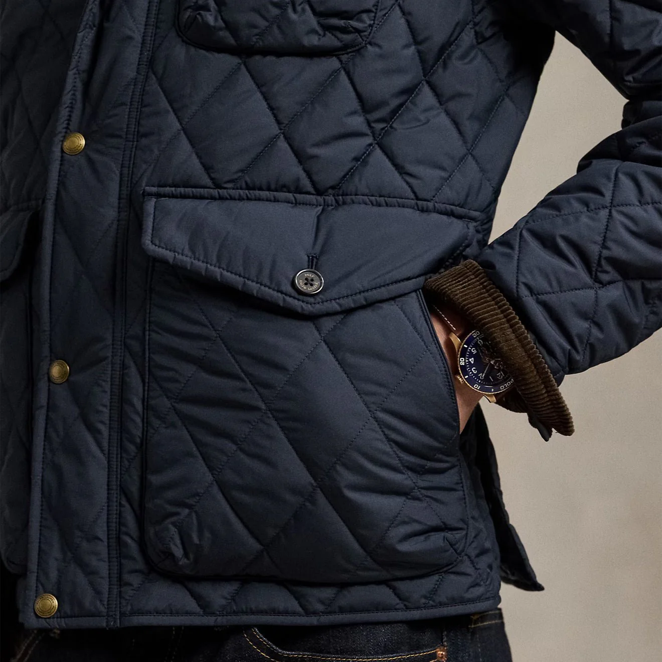 Polo Ralph Lauren Quilted Beaton Field Jacket College Navy - Image 5