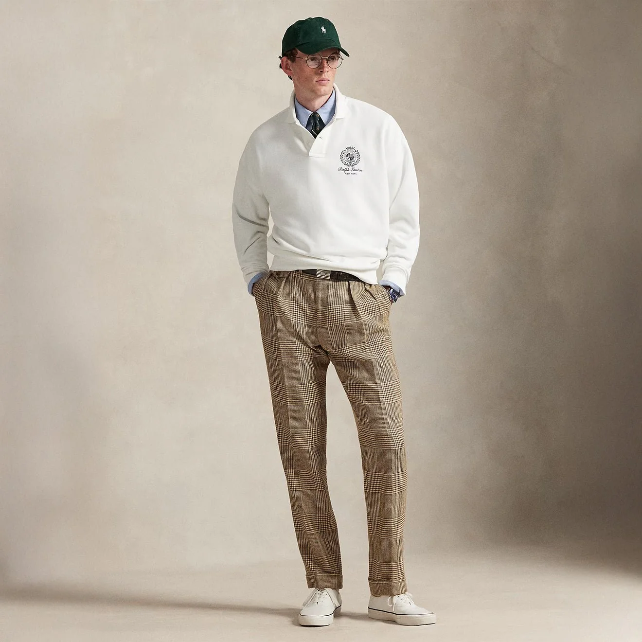 Polo Ralph Lauren Relaxed Fit Fleece Graphic Sweatshirt White - Image 2