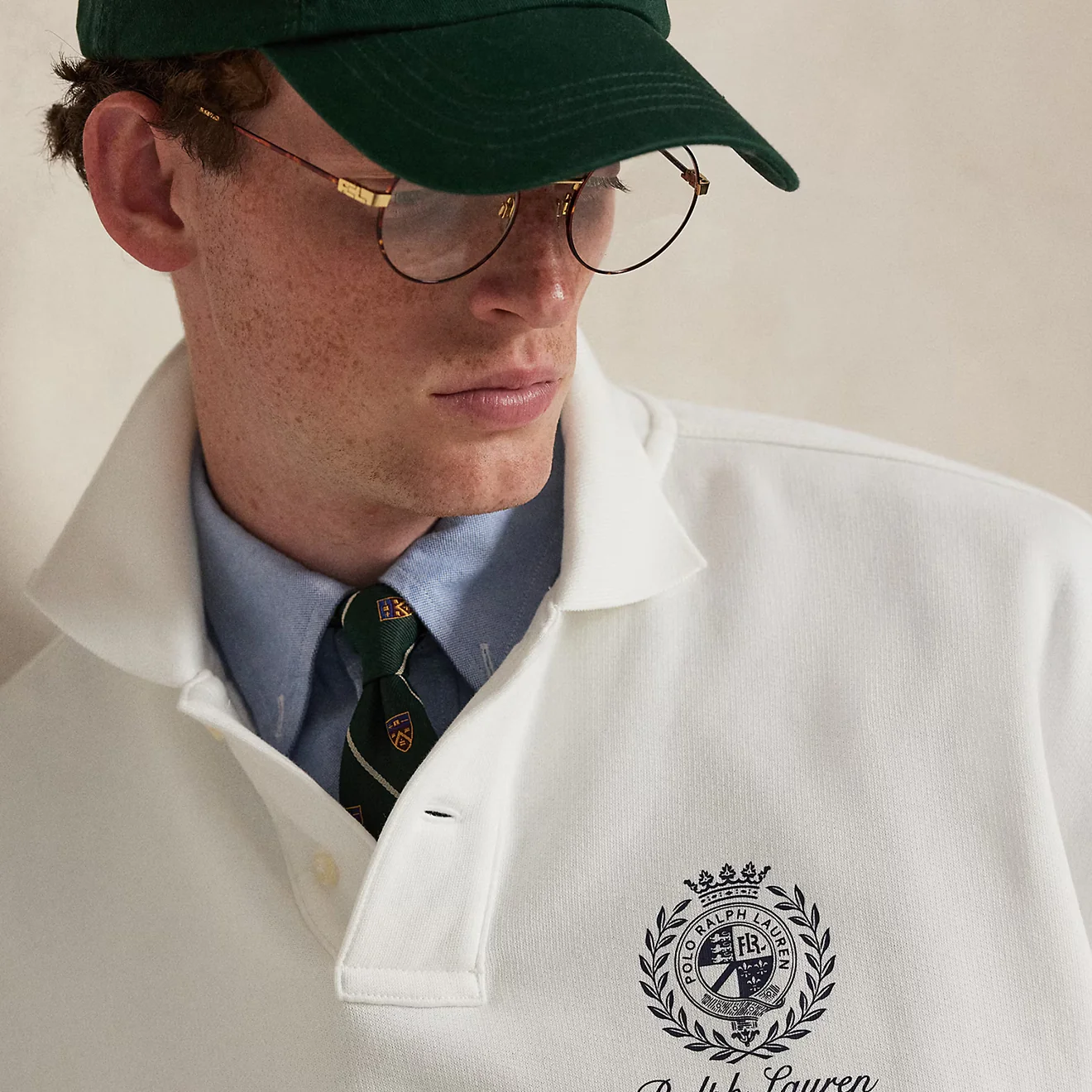 Polo Ralph Lauren Relaxed Fit Fleece Graphic Sweatshirt White - Image 4