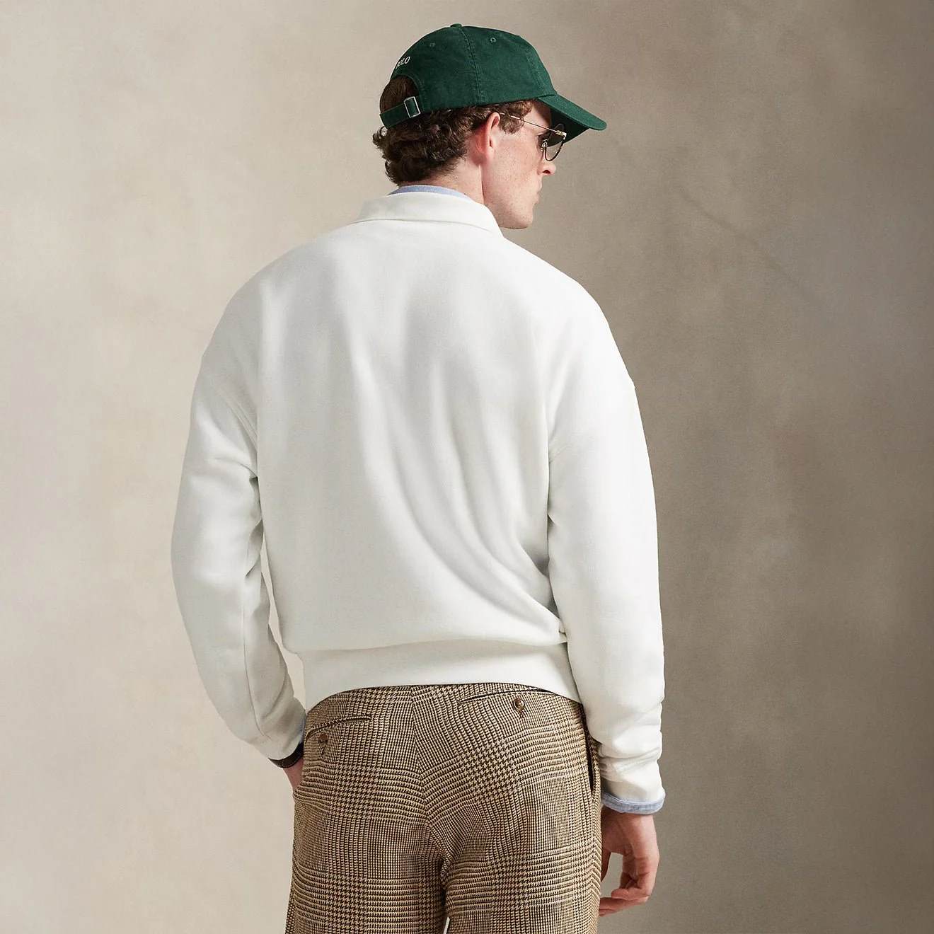 Polo Ralph Lauren Relaxed Fit Fleece Graphic Sweatshirt White - Image 5