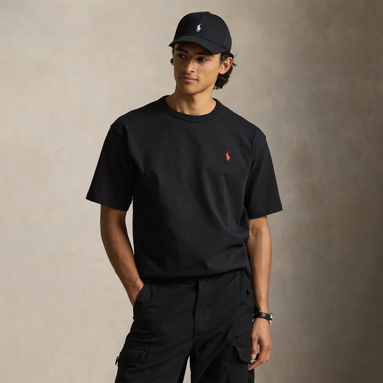 Polo Ralph Lauren Relaxed Fit Jersey Crewneck T-Shirt Polo Black - Image 2
