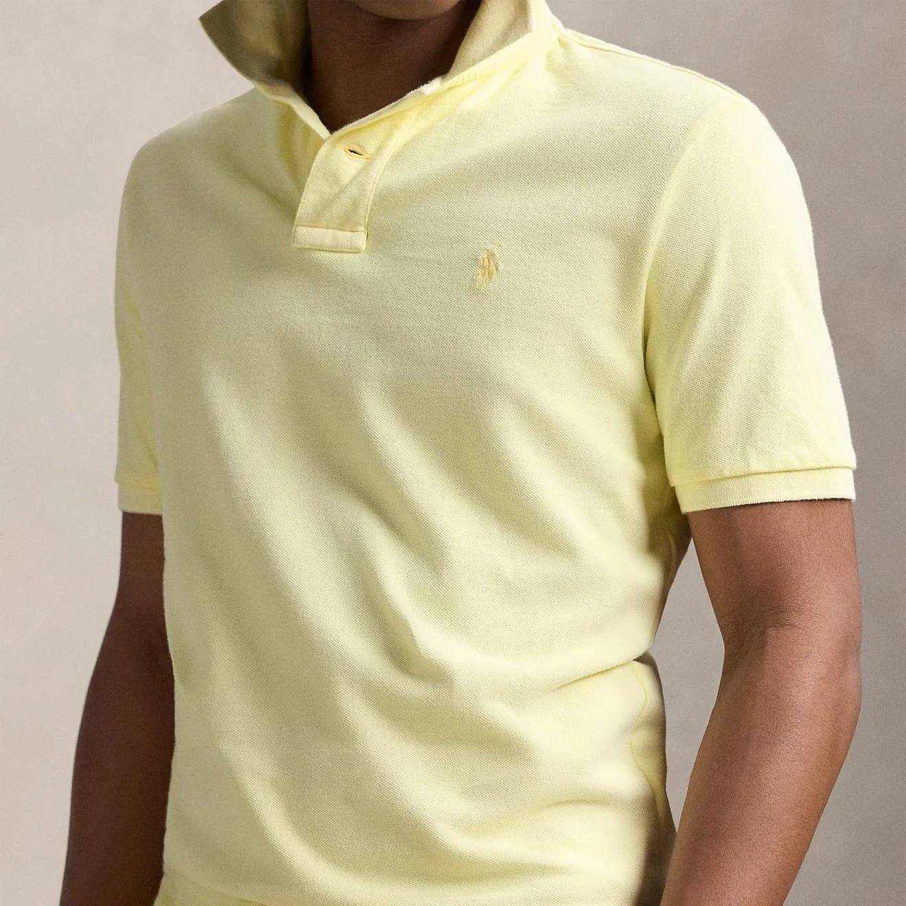 Polo Ralph Lauren Short Sleeve Polo Shirt Custom Slim Lime - Image 3