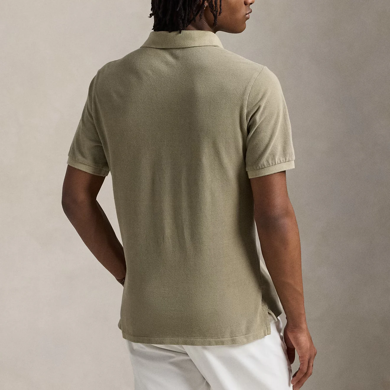 Polo Ralph Lauren Short Sleeve Polo Shirt Custom Slim Olive - Image 4