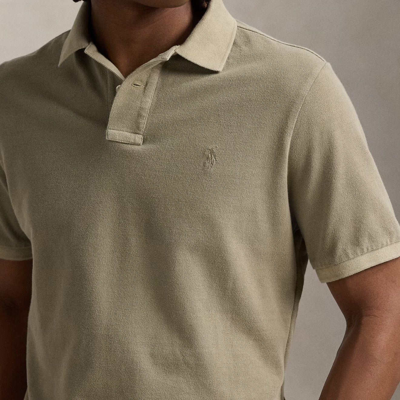 Polo Ralph Lauren Short Sleeve Polo Shirt Custom Slim Olive - Image 5