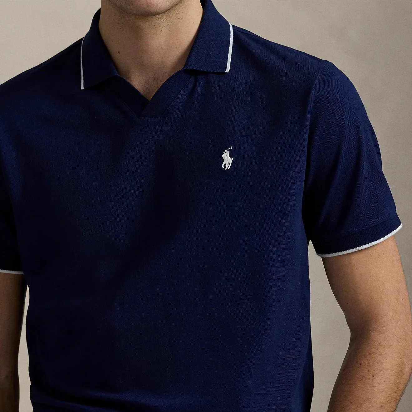 Polo Ralph Lauren Short Sleeve Polo Shirt Newport Navy - Image 4