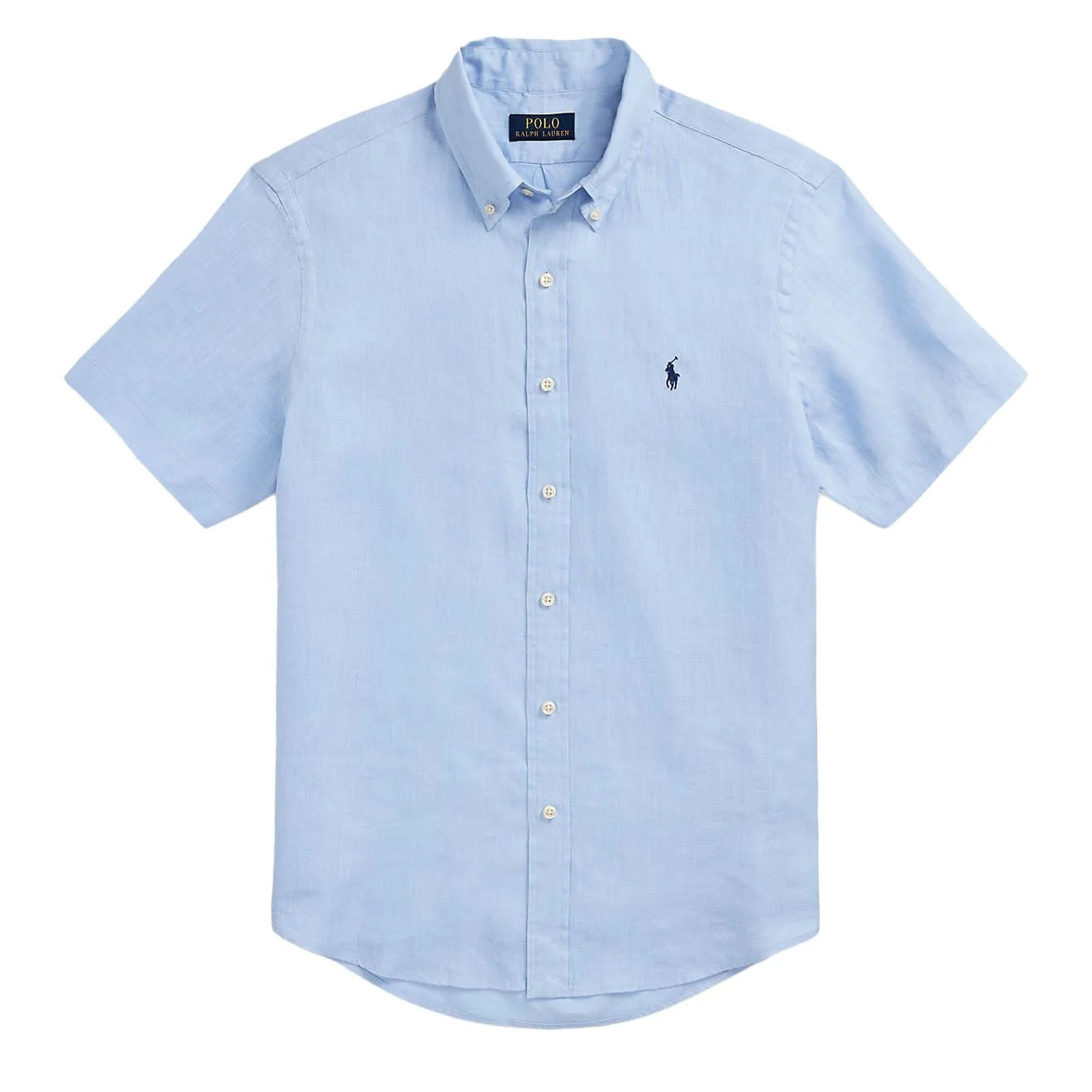 Polo Ralph Lauren Short Sleeve Sport Shirt Custom Office Blue