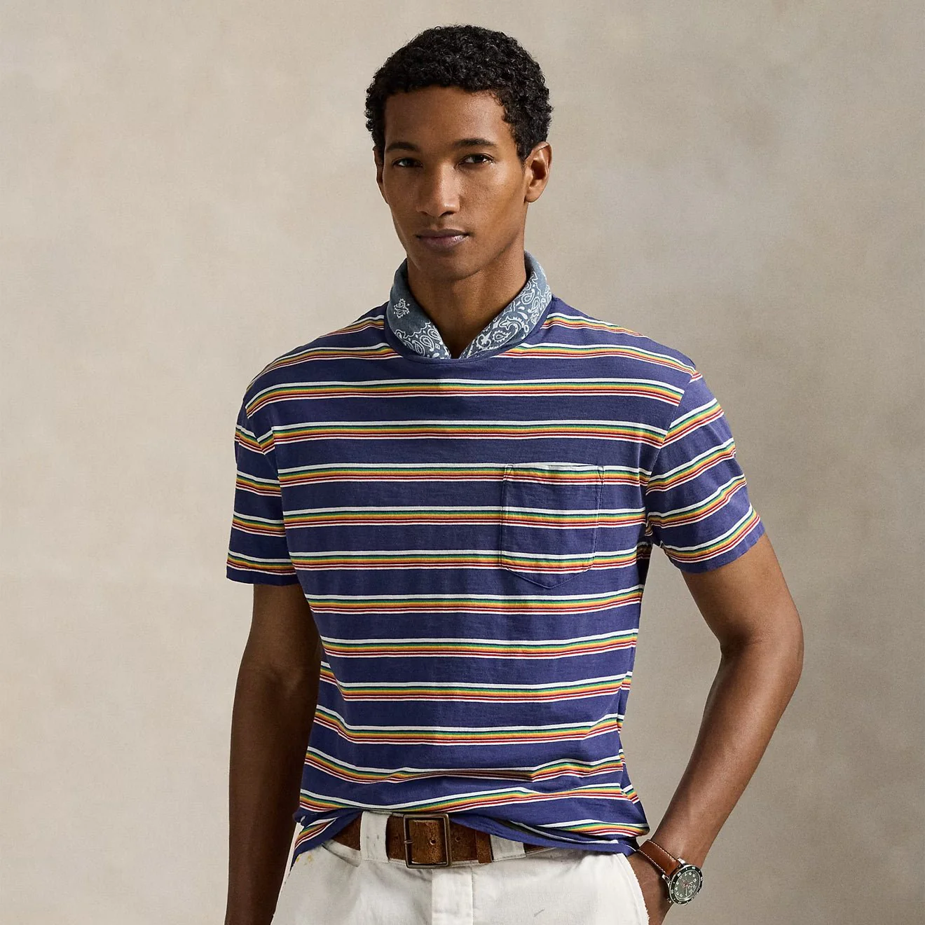 Polo Ralph Lauren Short Sleeve T Shirt Classic New Classic Navy Multi - Image 2
