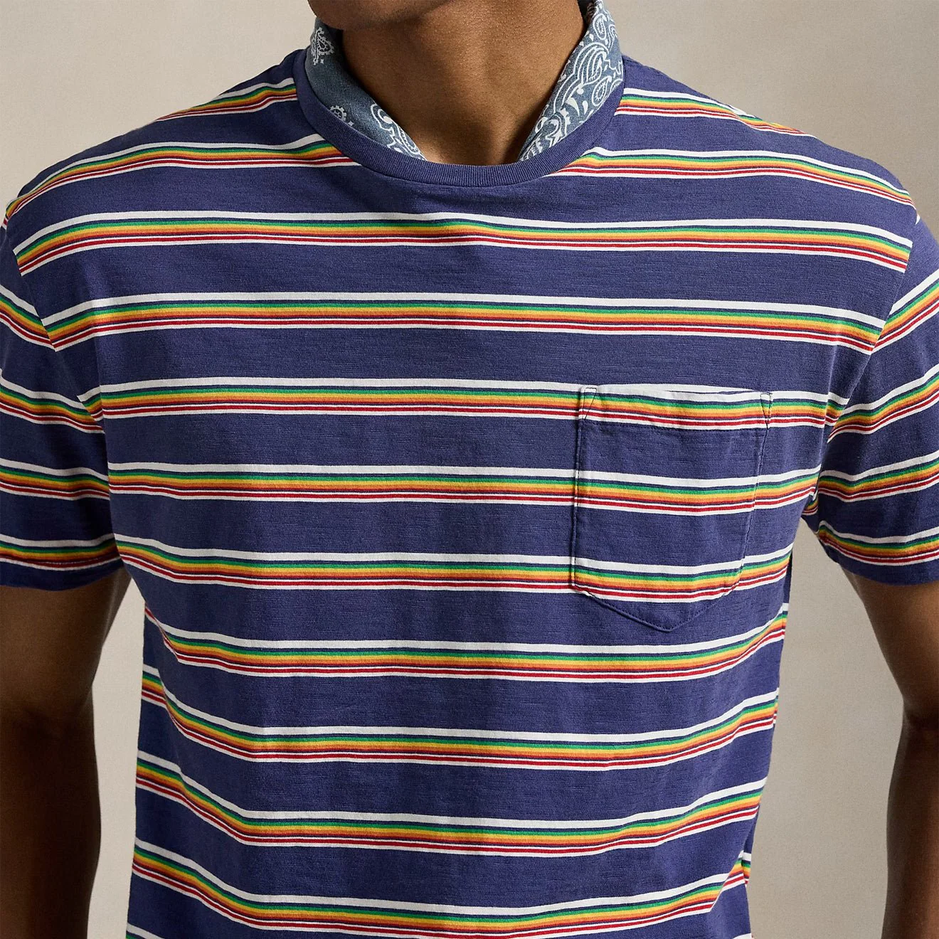 Polo Ralph Lauren Short Sleeve T Shirt Classic New Classic Navy Multi - Image 4