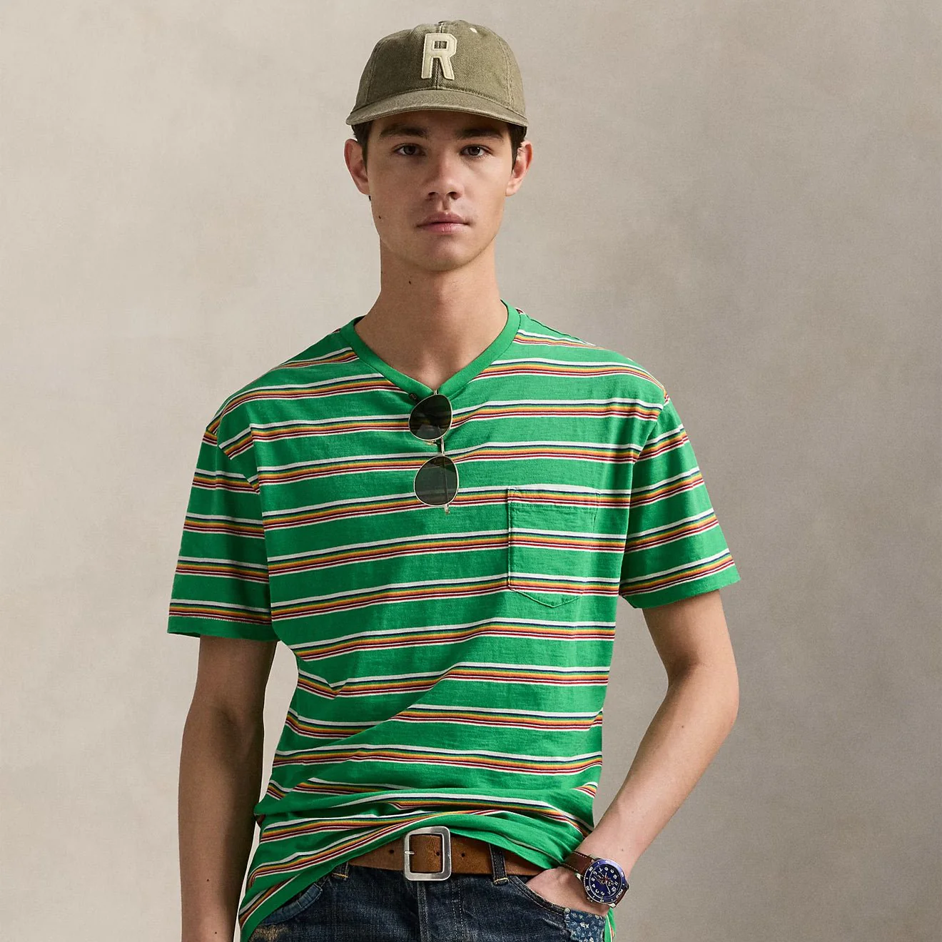 Polo Ralph Lauren Short Sleeve T Shirt Classic Stem Multi - Image 2