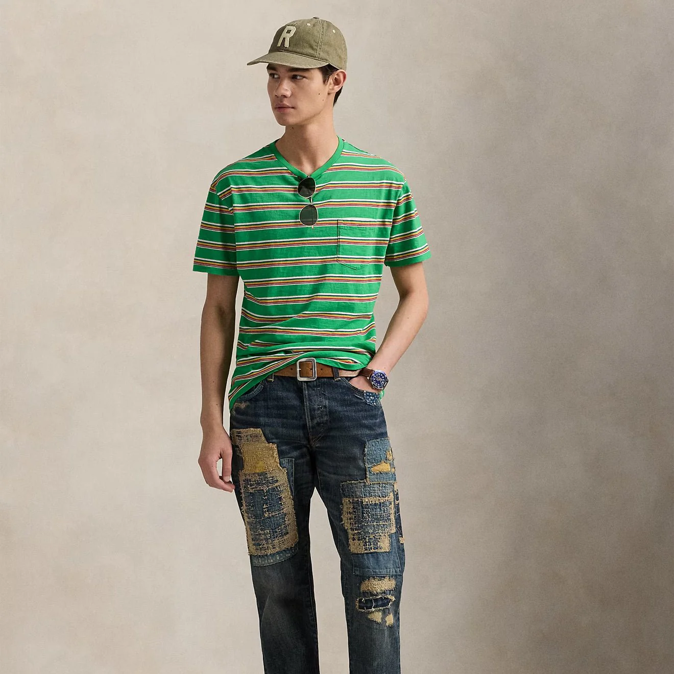 Polo Ralph Lauren Short Sleeve T Shirt Classic Stem Multi - Image 4