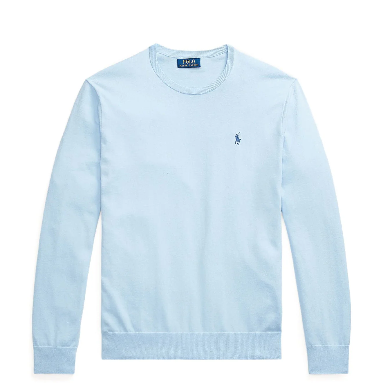 Polo Ralph Lauren Slim Fit Textured Cotton Sweater Office Blue