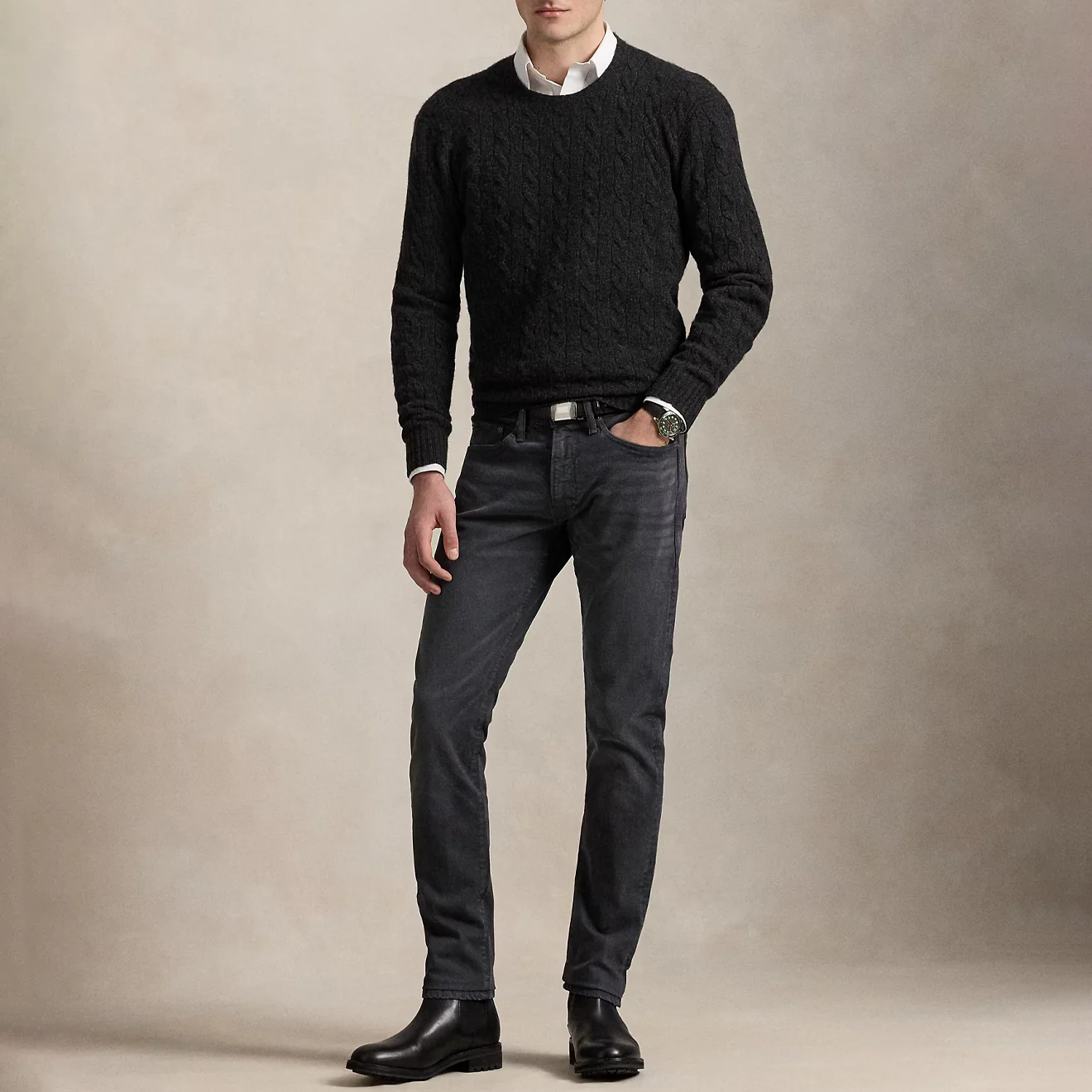 Polo Ralph Lauren Sullivan Slim Polo Pony Stretch Jean Mechanic Grey - Image 2