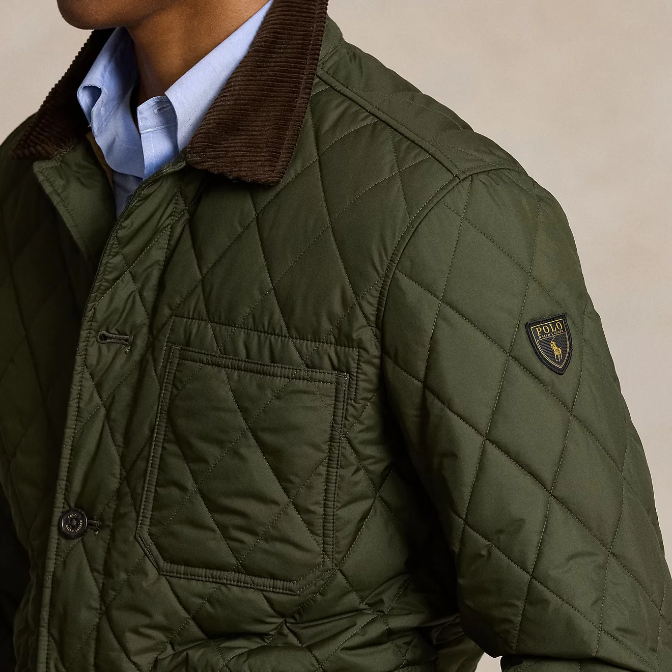 Polo Ralph Lauren The Beaton Quilted Jacket Company Olive - Image 4