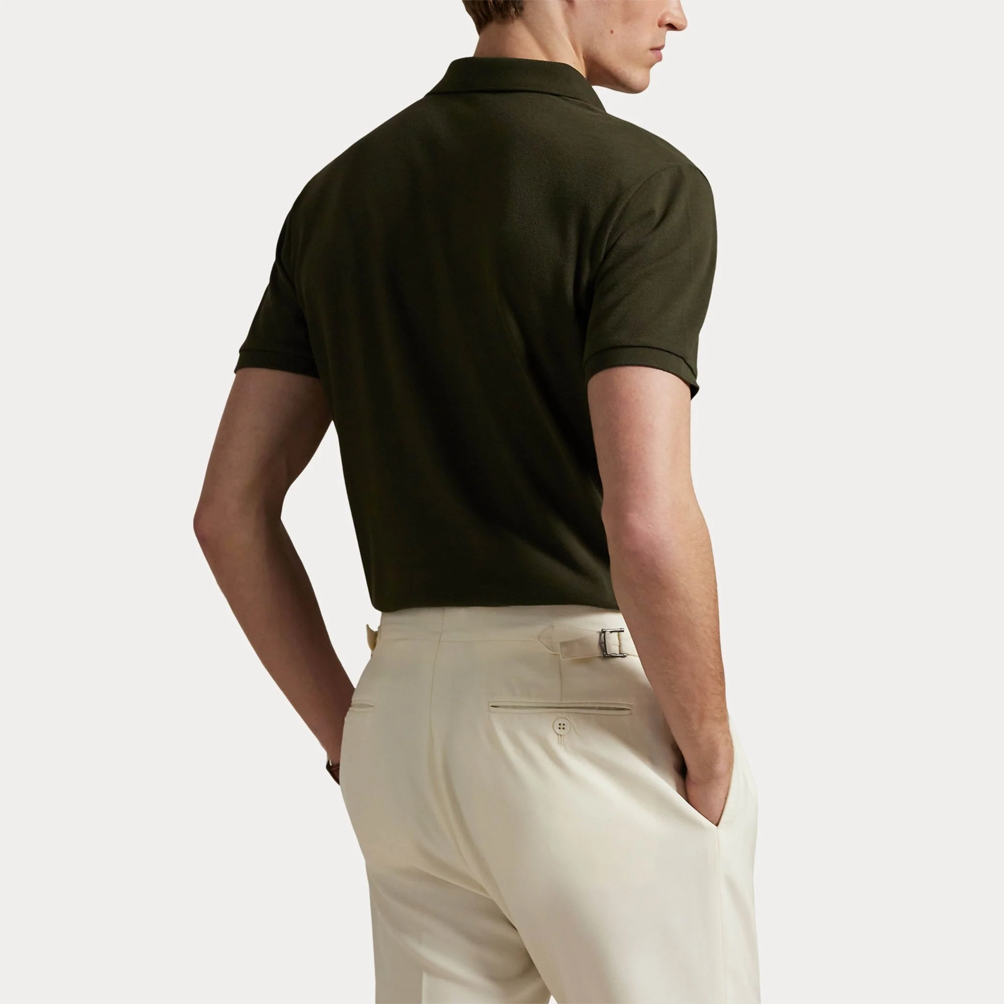 Polo Ralph Lauren The Iconic Mesh Polo Shirt Company Olive - Image 3