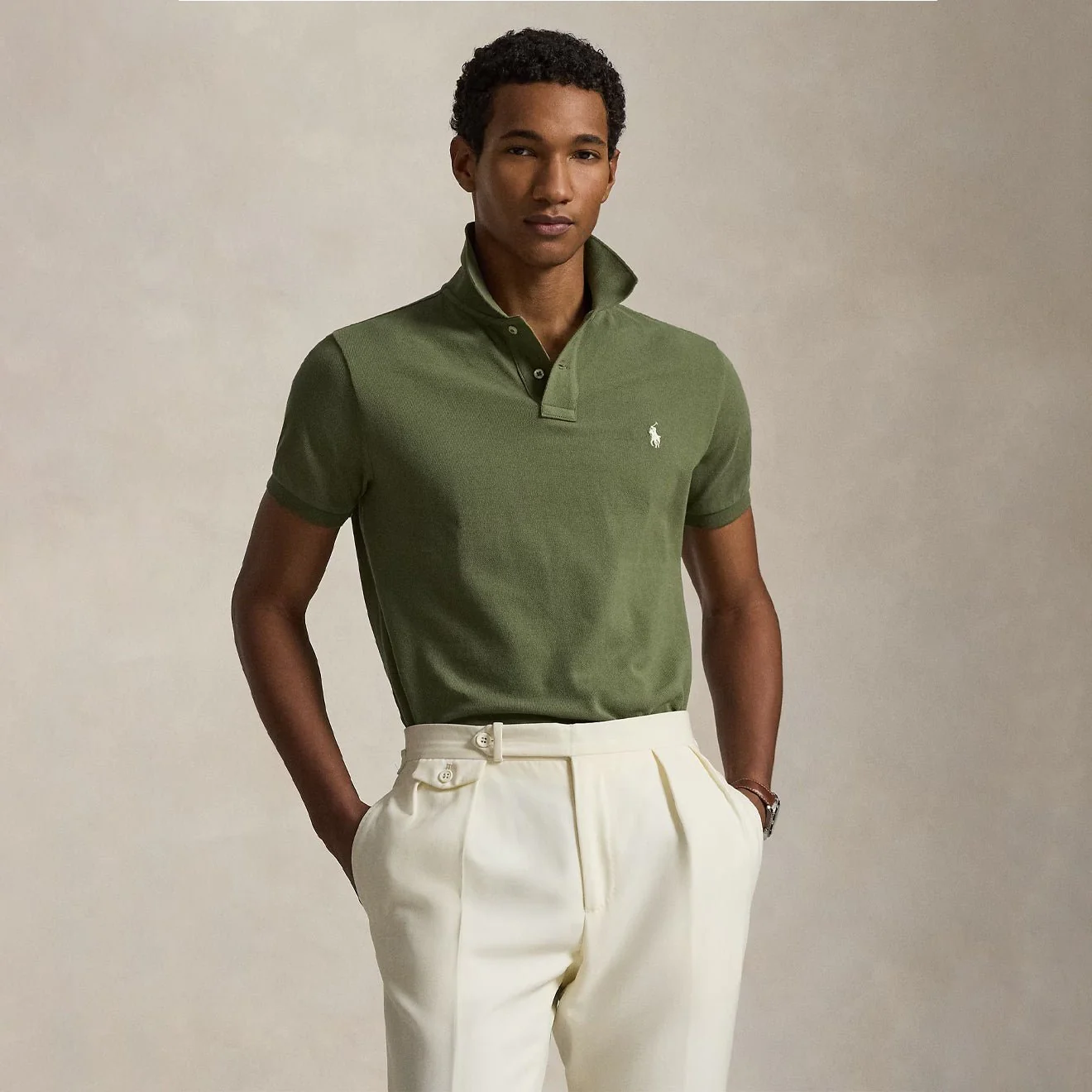 Polo Ralph Lauren The Iconic Mesh Polo Shirt Garden Trail - Image 2