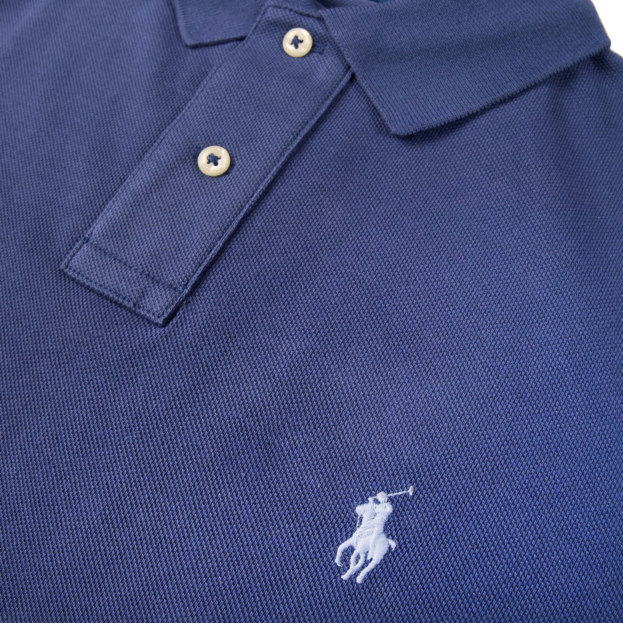 Polo Ralph Lauren The Iconic Mesh Polo Shirt Light Navy - Image 3
