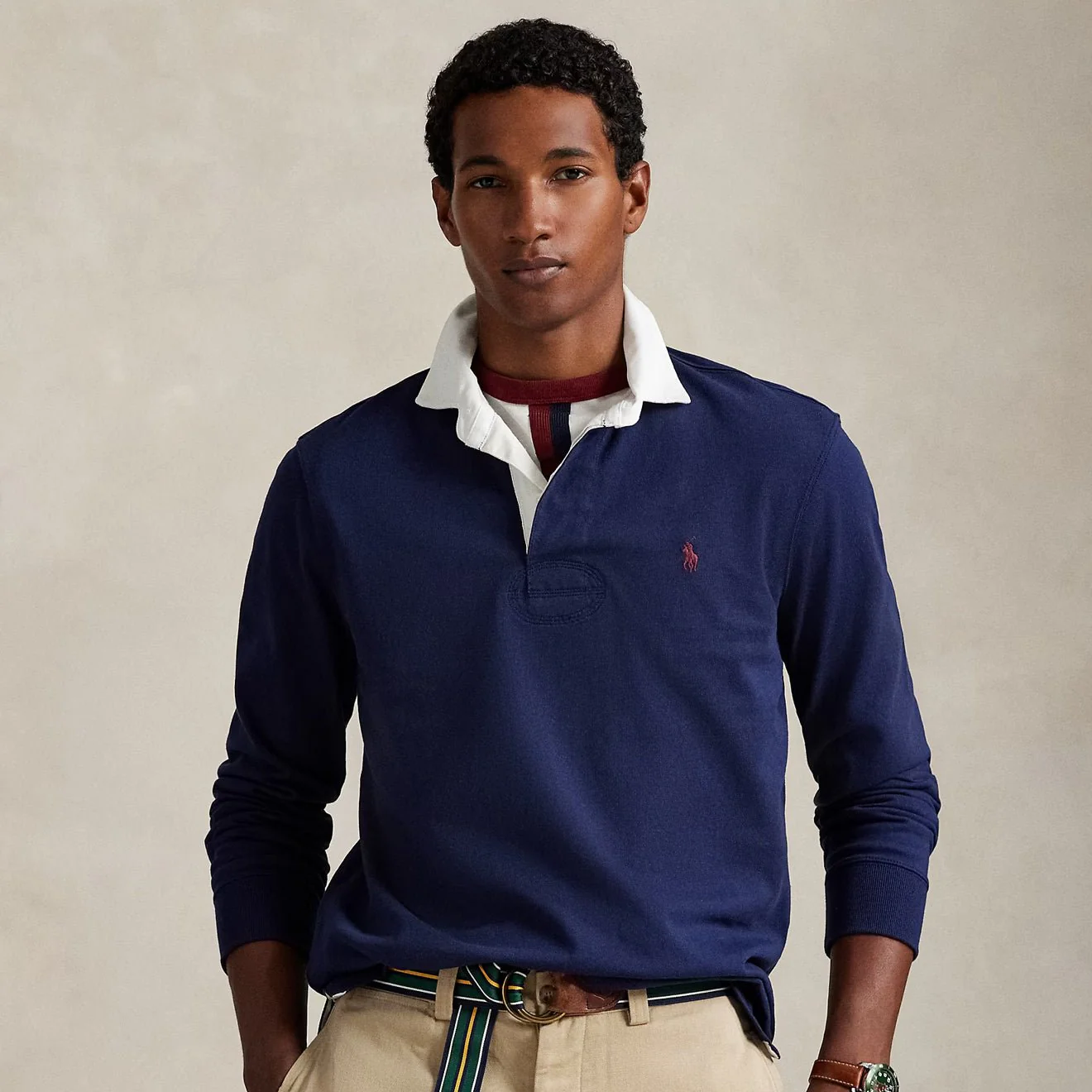 Polo Ralph Lauren The Iconic Rugby Shirt Newport Navy - Image 2