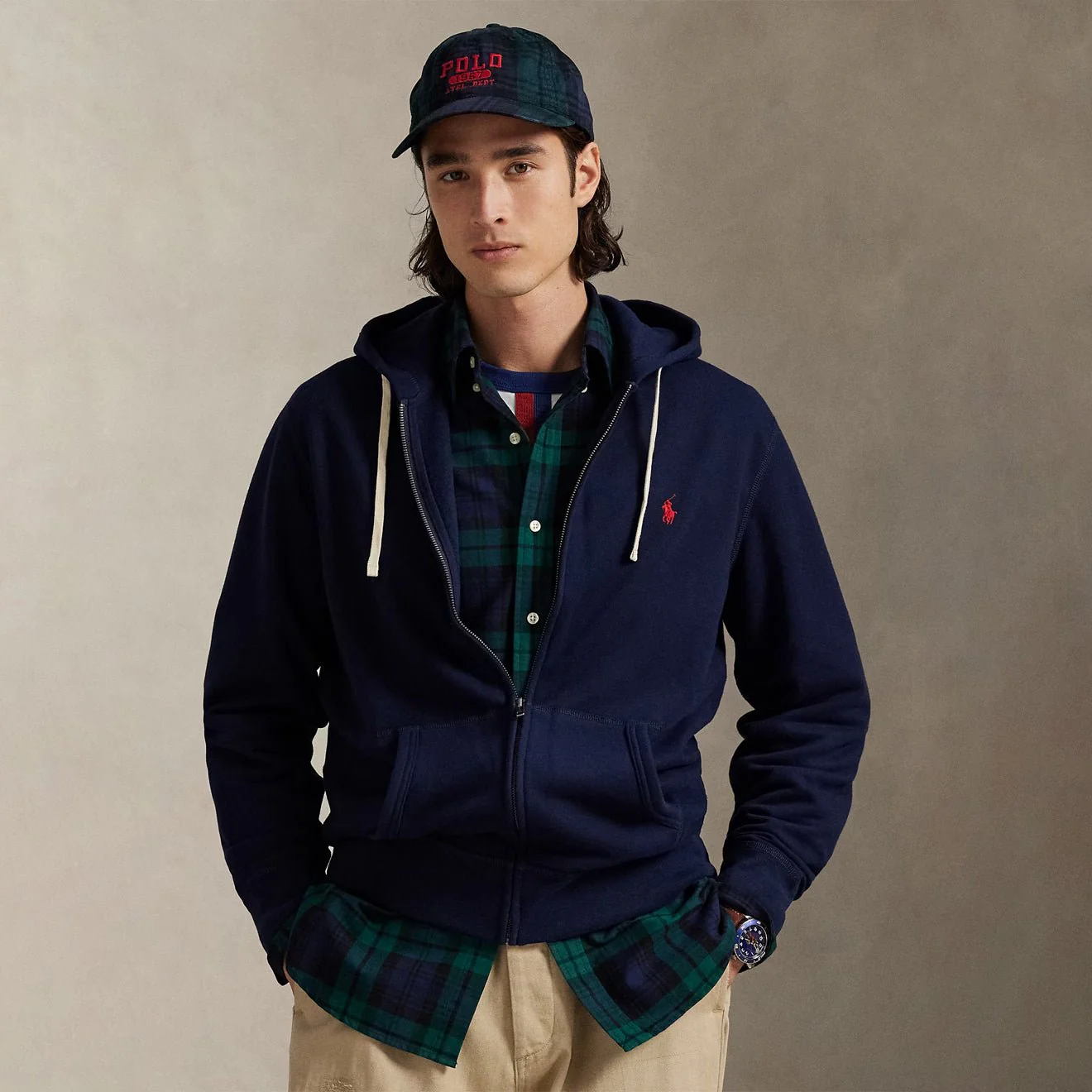 Polo Ralph Lauren The RL Fleece Hoodie Cruise Navy - Image 2