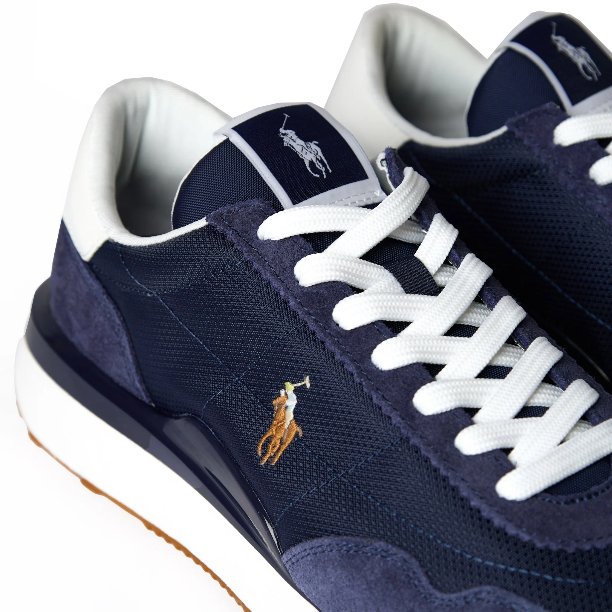 Polo Ralph Lauren Train 89 Suede / Oxford Trainer Navy / Multi PP - Image 5