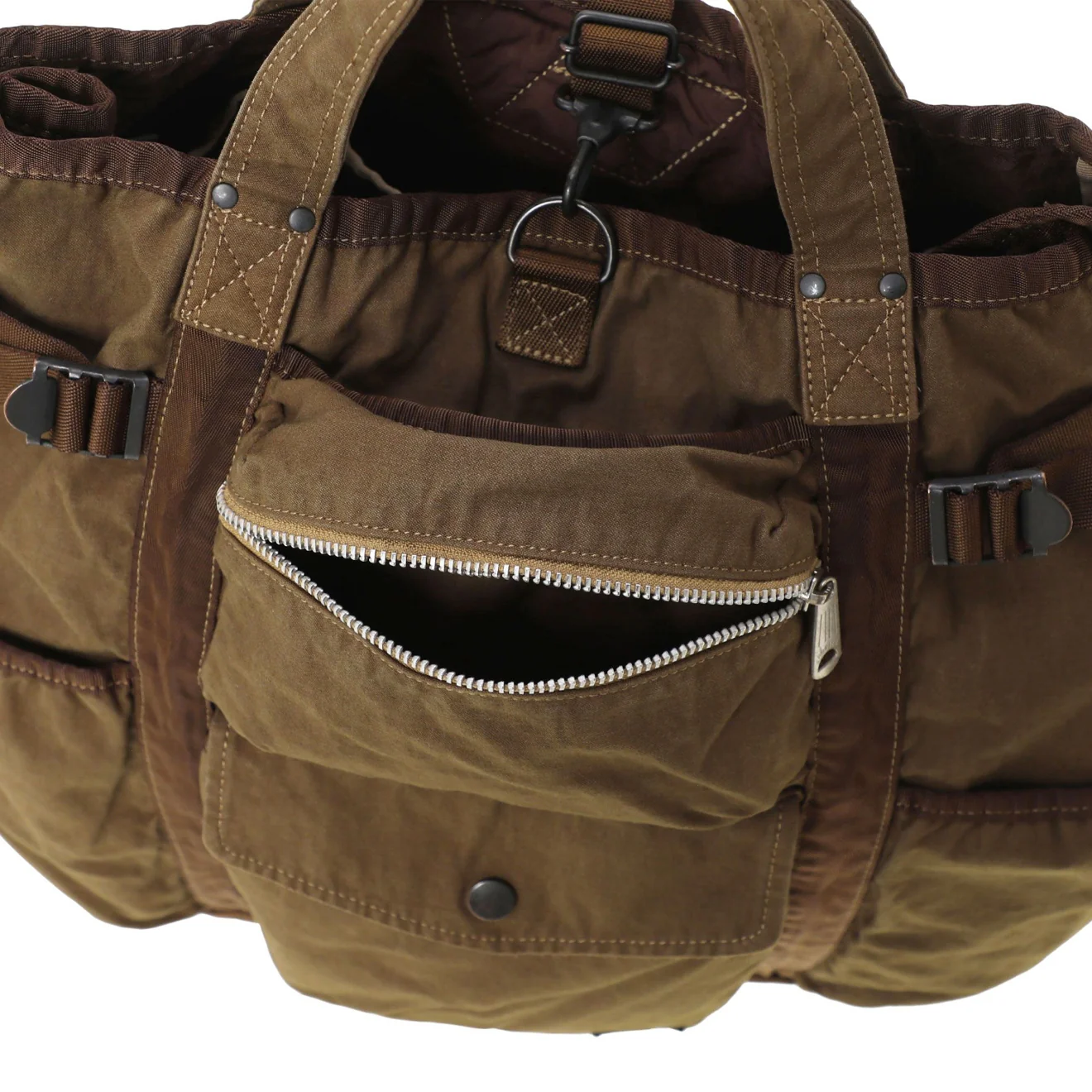 Porter-Yoshida and Co Crag 2 Way Rucksack Khaki - Image 4