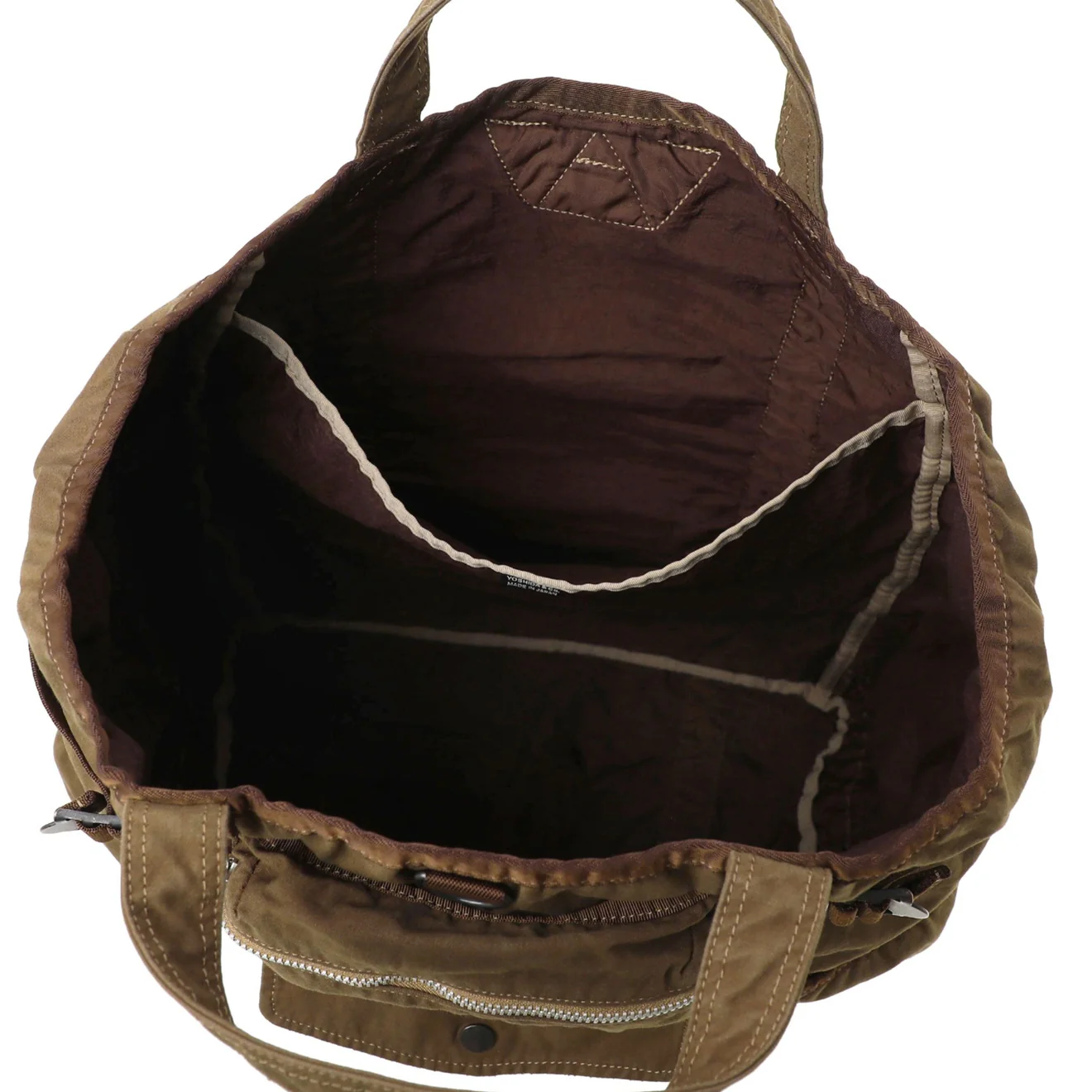 Porter-Yoshida and Co Crag 2 Way Rucksack Khaki - Image 6