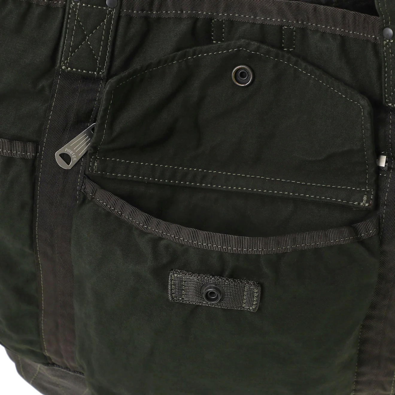 Porter-Yoshida and Co Crag Tote Bag Khaki - Image 4