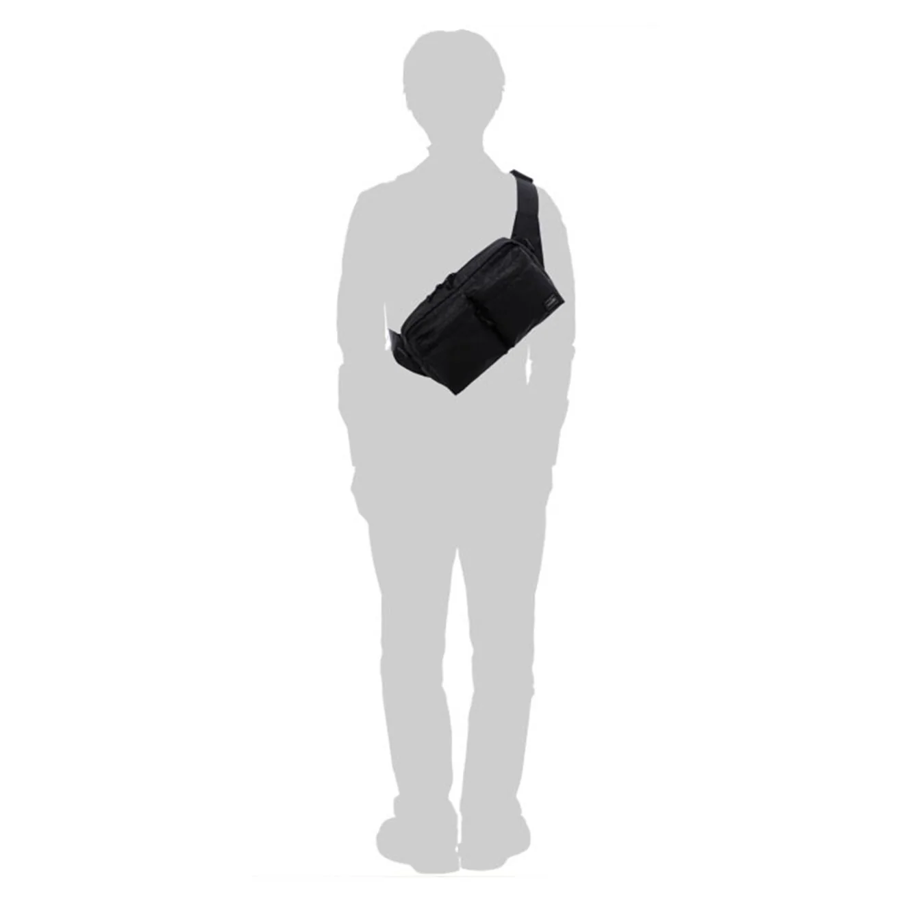 Porter-Yoshida and Co Force 2-Way Waist Bag Black - Image 3