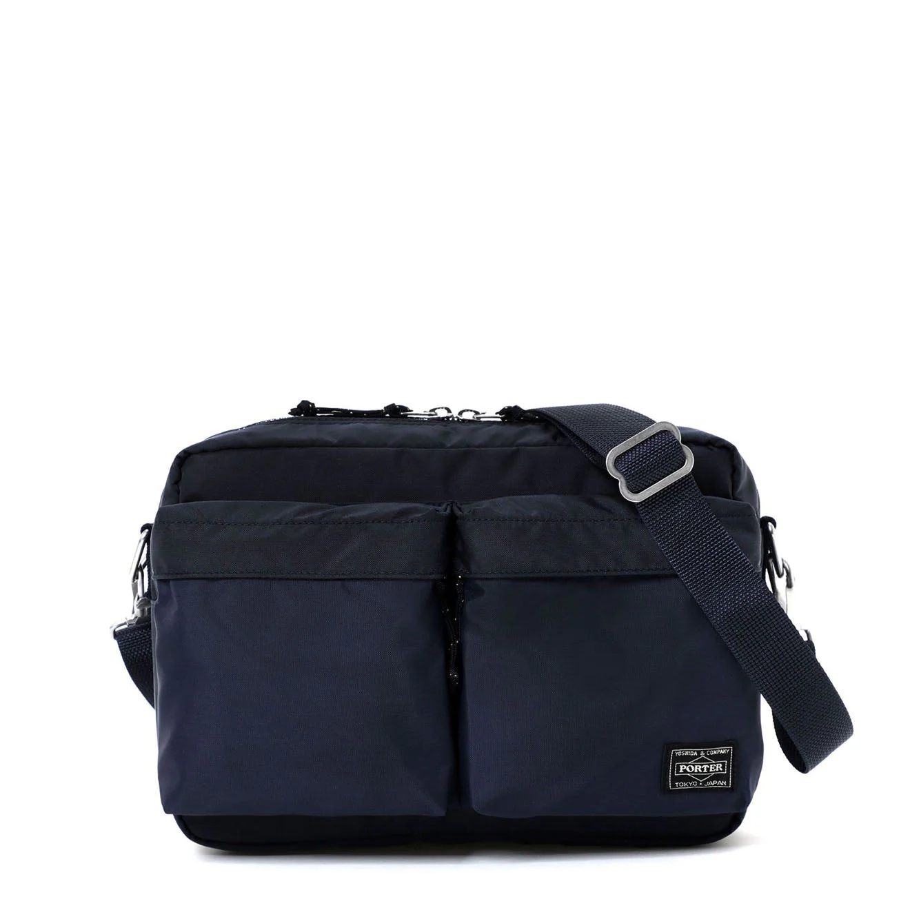 Porter-Yoshida and Co Force Shoulder Bag Small Navy