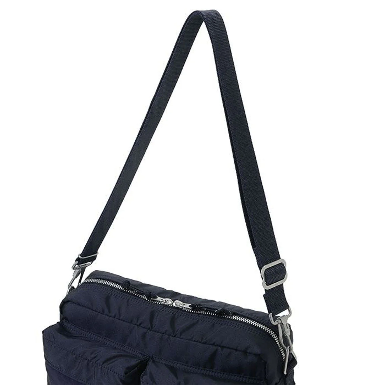 Porter-Yoshida and Co Force Shoulder Bag Small Navy - Image 6