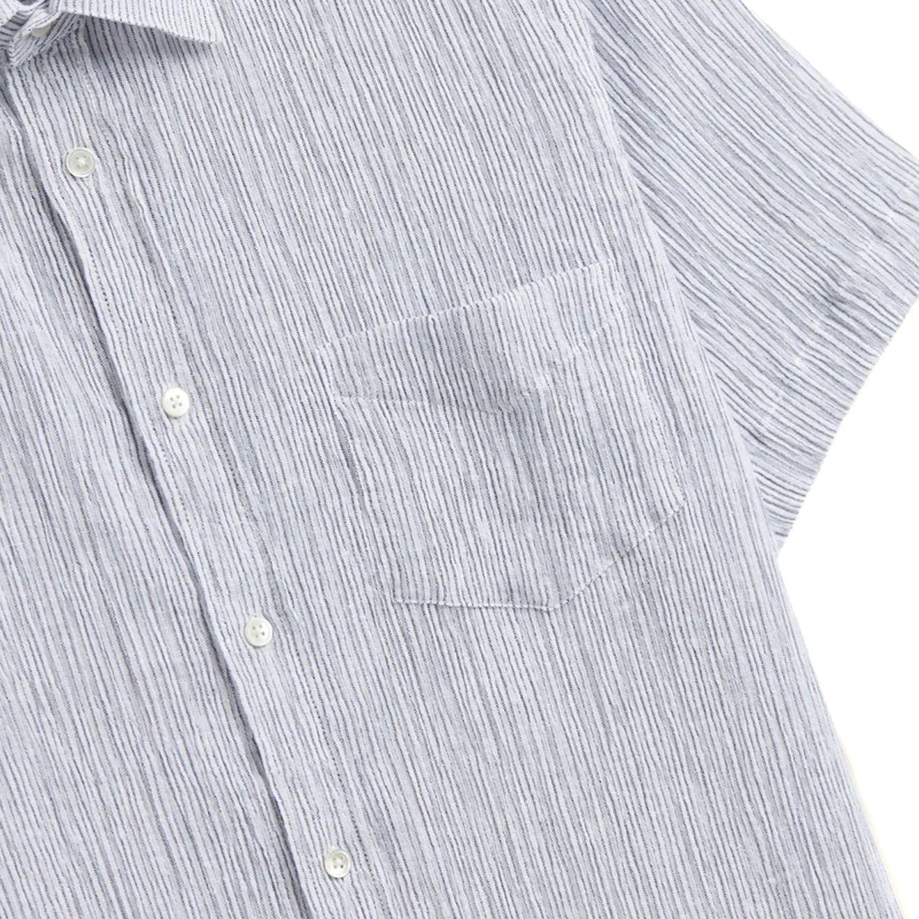 Portuguese Flannel Aaron S/S Shirt White - Image 3