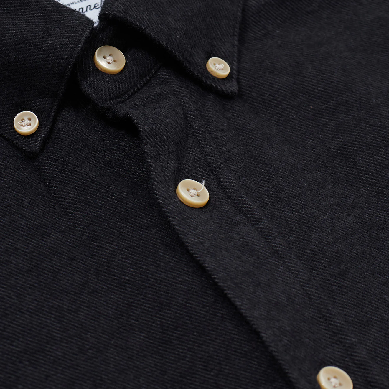 Portuguese Flannel Button Down Teca Shirt Dark Grey - Image 3