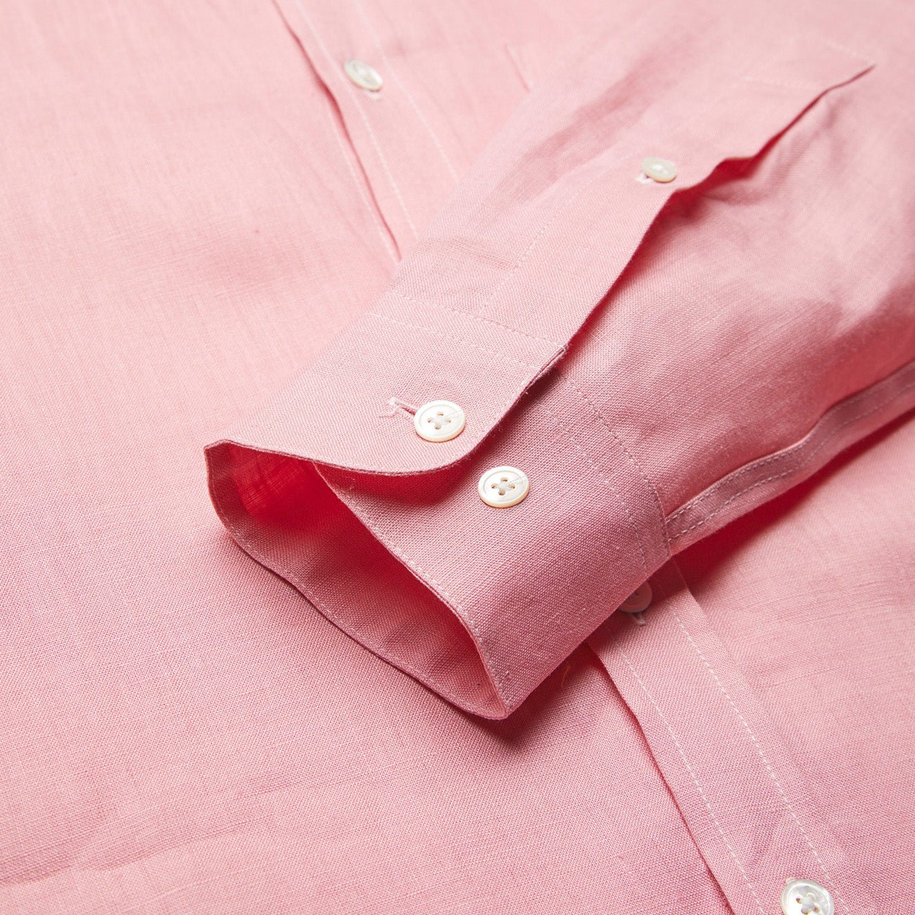Portuguese Flannel Linen Shirt Rose - Image 3