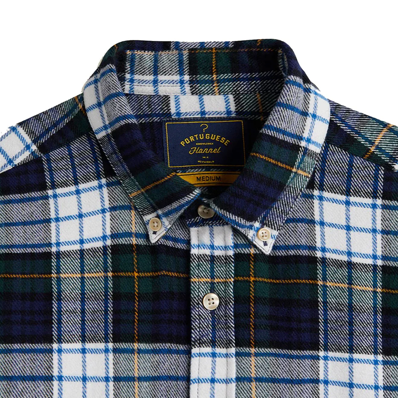 Portuguese Flannel Marao Button Down Green / Blue - Image 2