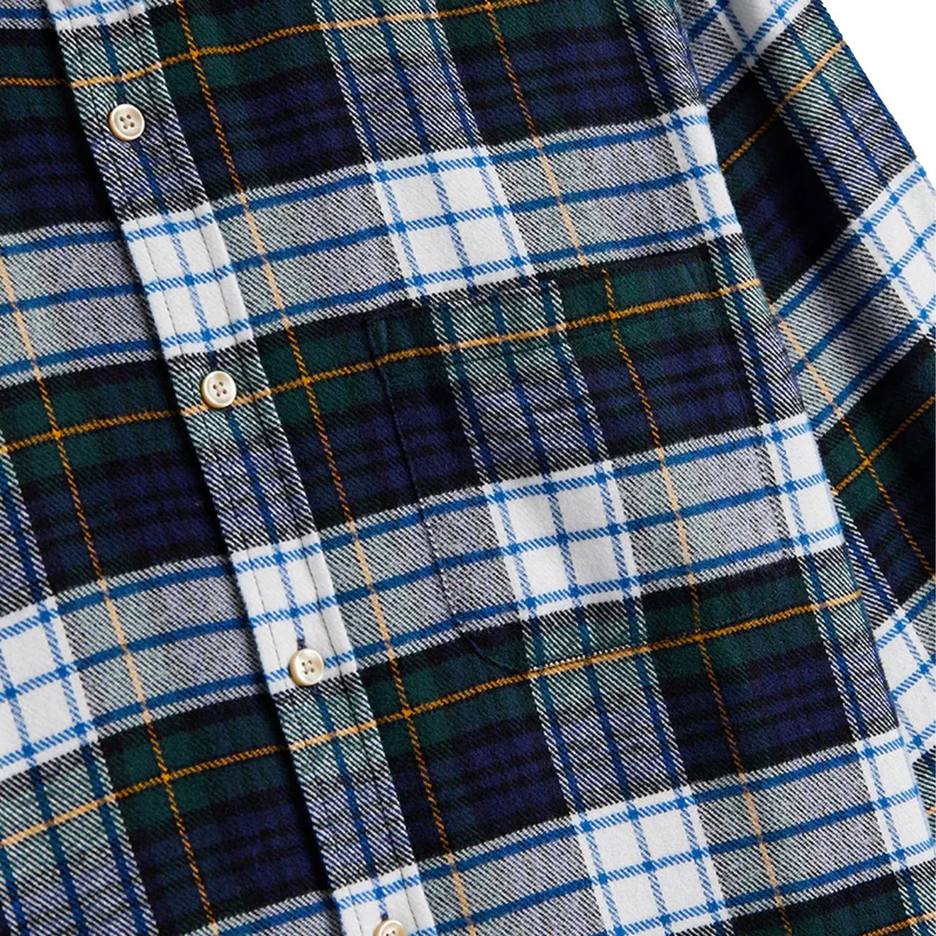 Portuguese Flannel Marao Button Down Green / Blue - Image 3