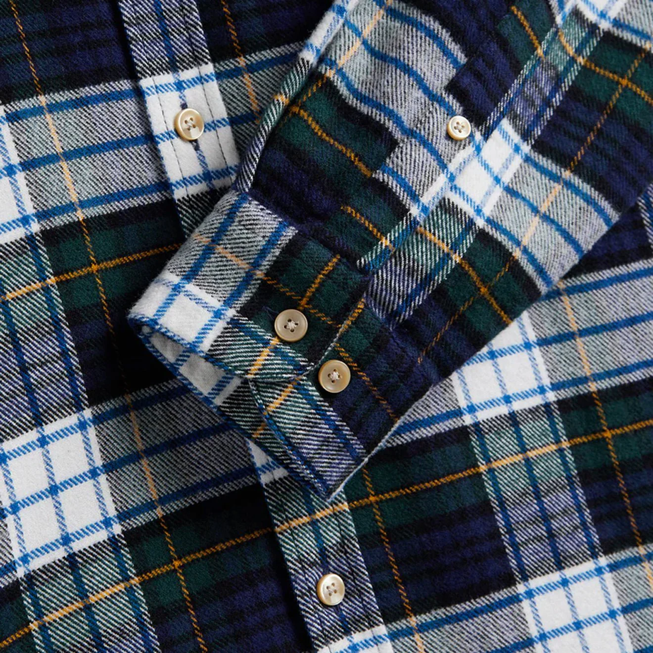 Portuguese Flannel Marao Button Down Green / Blue - Image 4